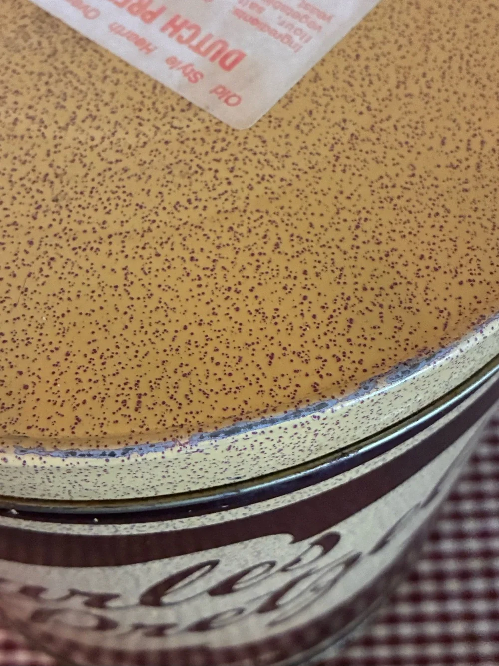 Charles Pretzels Vintage Metal Storage Tin - Brown and Cream